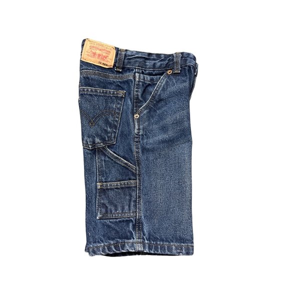 Levi Boy's Cargo Blue Jean Shorts Size 7X Regular - Picture 3 of 3